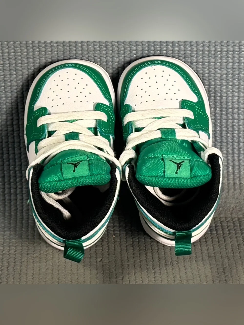 Nike Air Jordan 1 Mid Lucky Green (TD) Shoes DQ8425-301 Toddler Size 4C